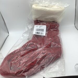 New Lands End Red Fisherman’s Knit Christmas Stocking with Monogram Sophie